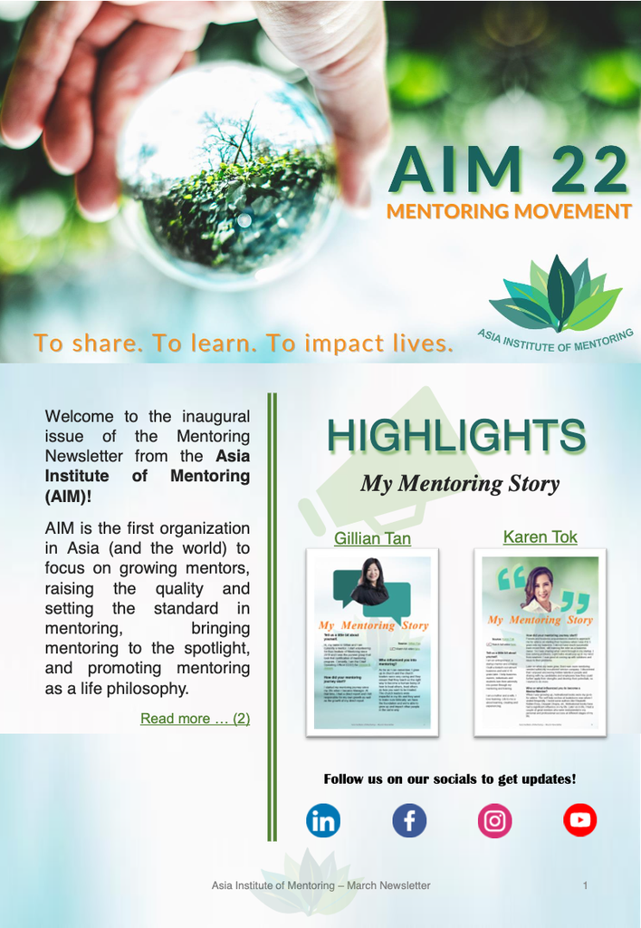 AIM Mentoring Newsletter Spring 2022
